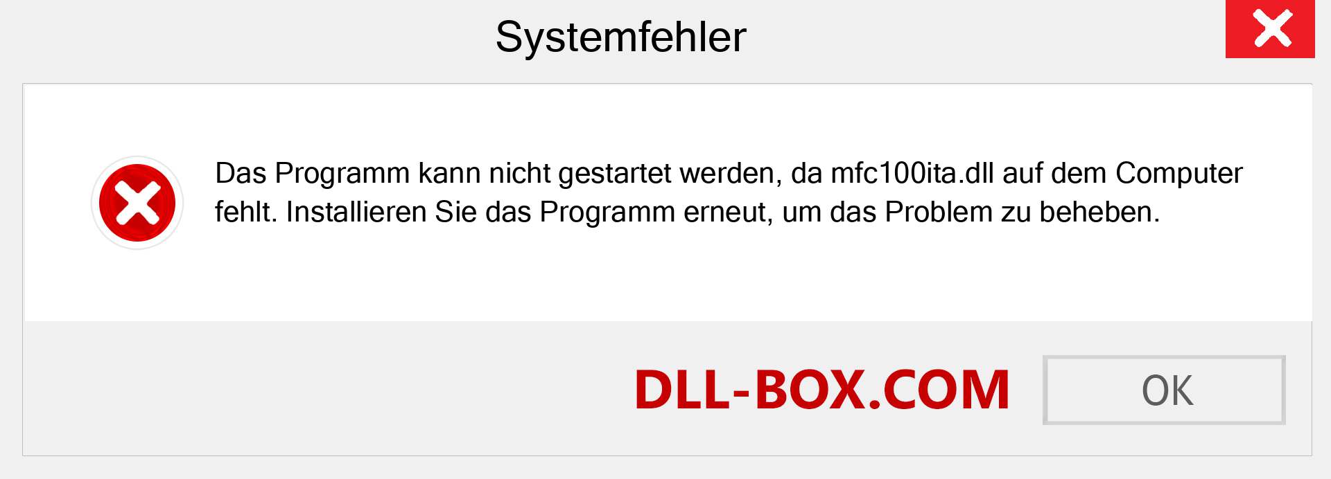 mfc100ita.dll-Datei fehlt?. Download für Windows 7, 8, 10 - Fix mfc100ita dll Missing Error unter Windows, Fotos, Bildern