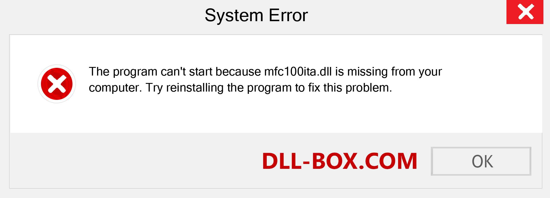  mfc100ita.dll file is missing?. Download for Windows 7, 8, 10 - Fix  mfc100ita dll Missing Error on Windows, photos, images