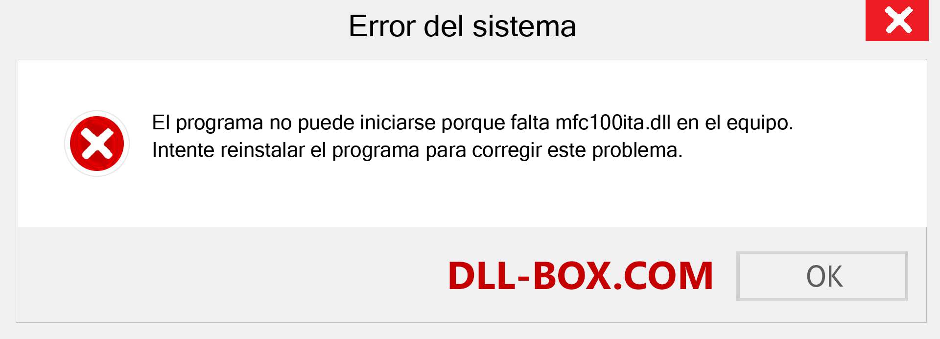 ¿Falta el archivo mfc100ita.dll ?. Descargar para Windows 7, 8, 10 - Corregir mfc100ita dll Missing Error en Windows, fotos, imágenes