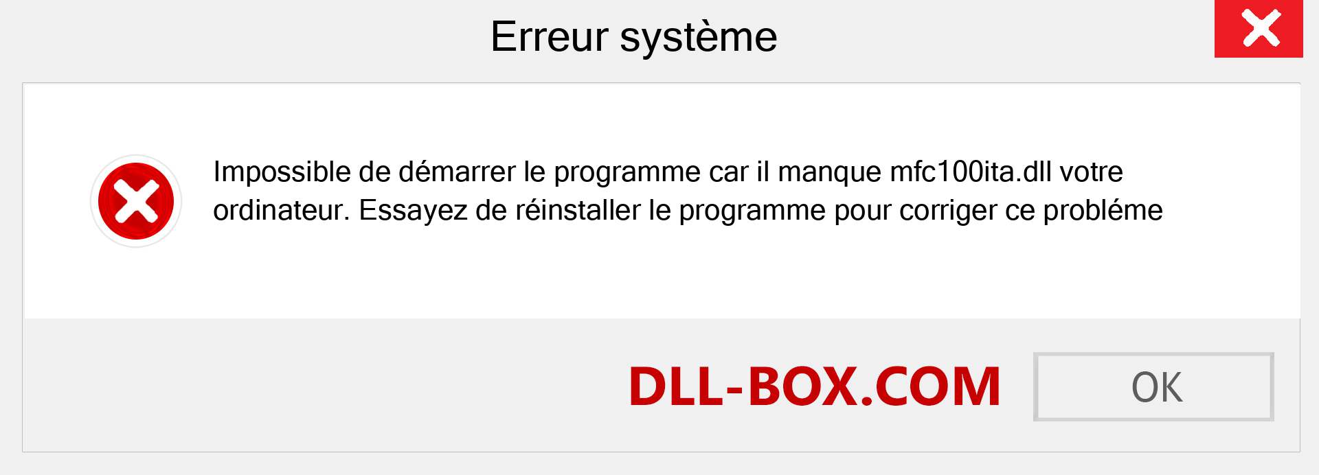 Le fichier mfc100ita.dll est manquant ?. Télécharger pour Windows 7, 8, 10 - Correction de l'erreur manquante mfc100ita dll sur Windows, photos, images